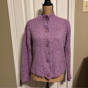 Talbots Lavender Button-Up Cardigan Sweater NWT